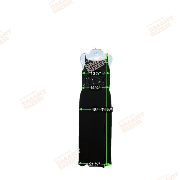 Bari Jay Sequined Sleeveless Black Corset Back Evening Gown Dress Women's 11/12 - Picture 10 of 10
